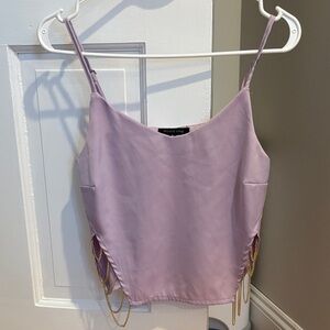 Chic Lavender Camisole with Gold Chain Details